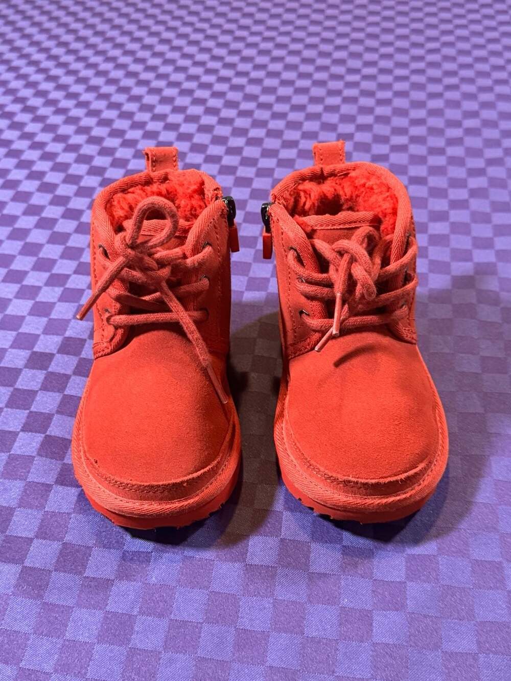 UGG Toddler Neumel II Suede Lace-Up Boots in Red
